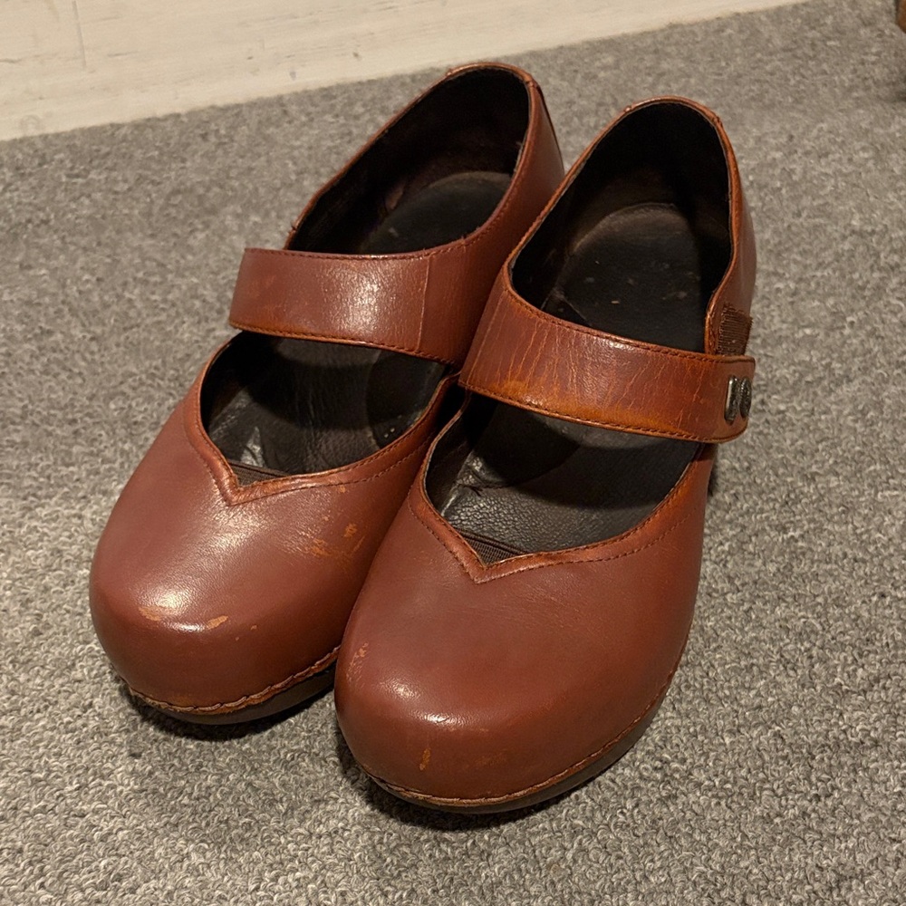 Dansko Brown Leather Clogs